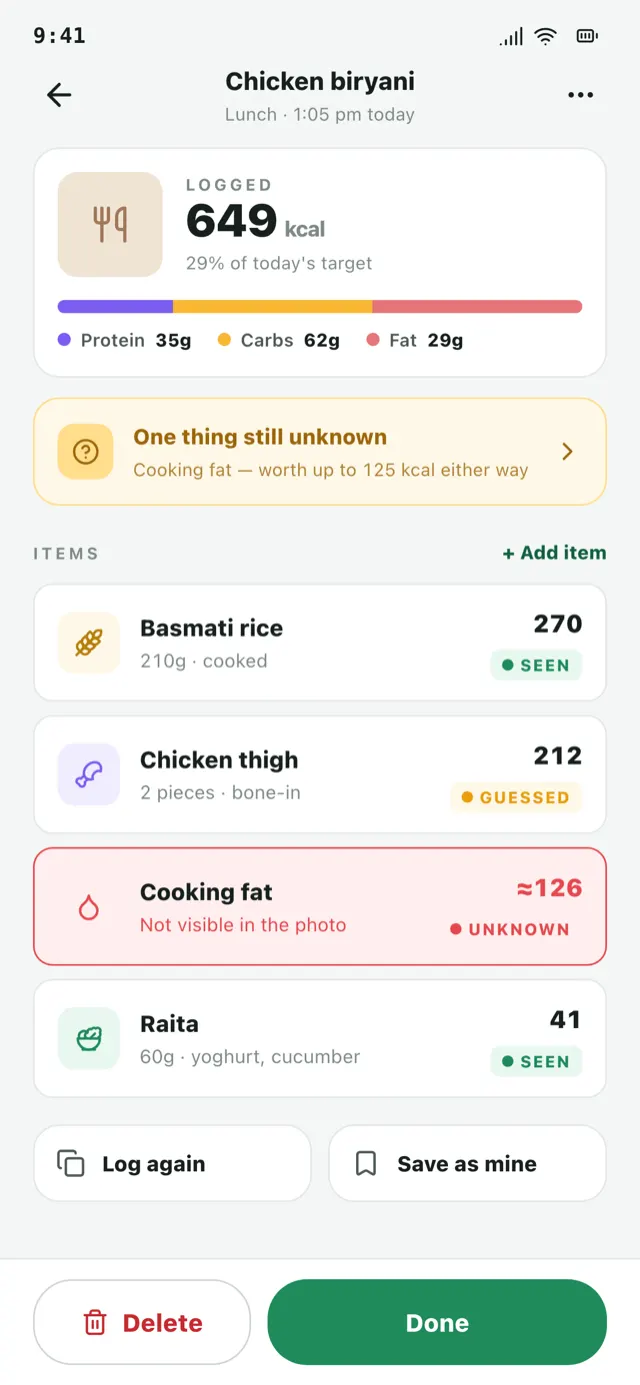 AskCal — meal